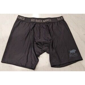 NEW~Men's DULUTH "Go Buck Naked" Black Bullpen Boxer Briefs Medium